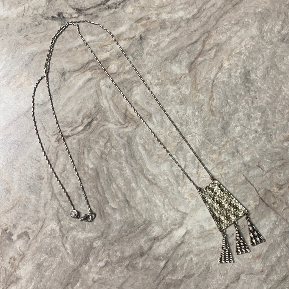 Long Aztec/chevron style necklace